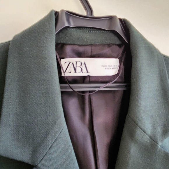Zara Asymmetrical Green Blazer- Small - Picture 7 of 10